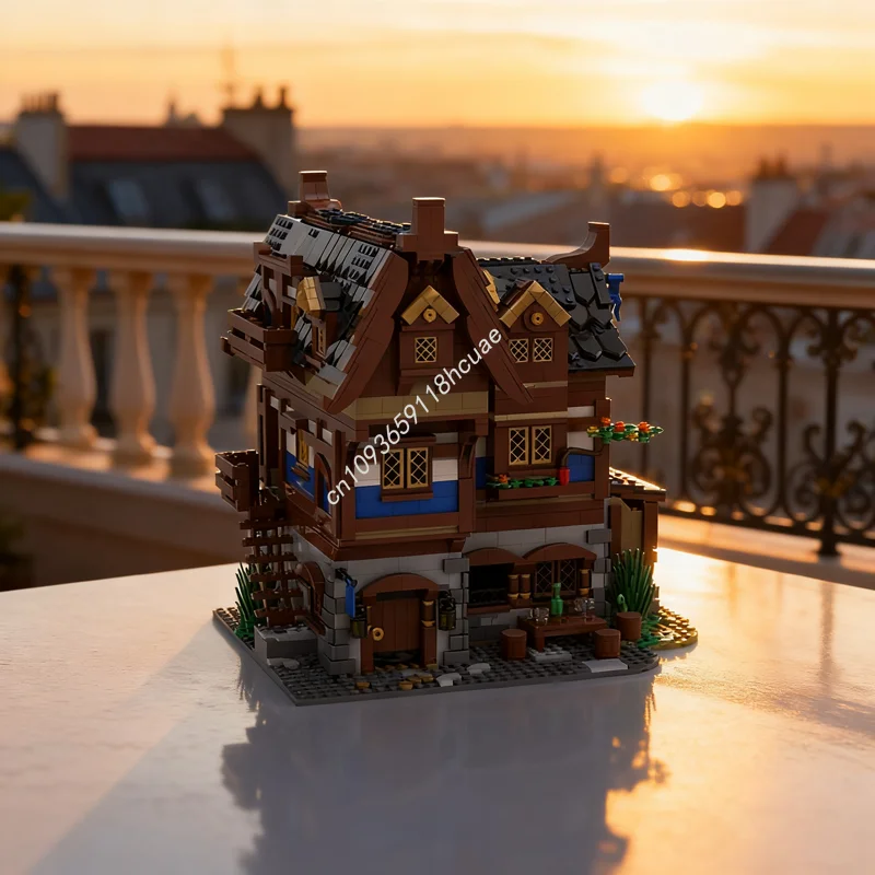 

2326 шт. MOC СРЕДНЕВЕЧНЫЙ ВНУТРЕННИЙ Модульная модель строительных блоков Строительные игрушки для сборки DIY Творческая идея Рождественский подарок для детей