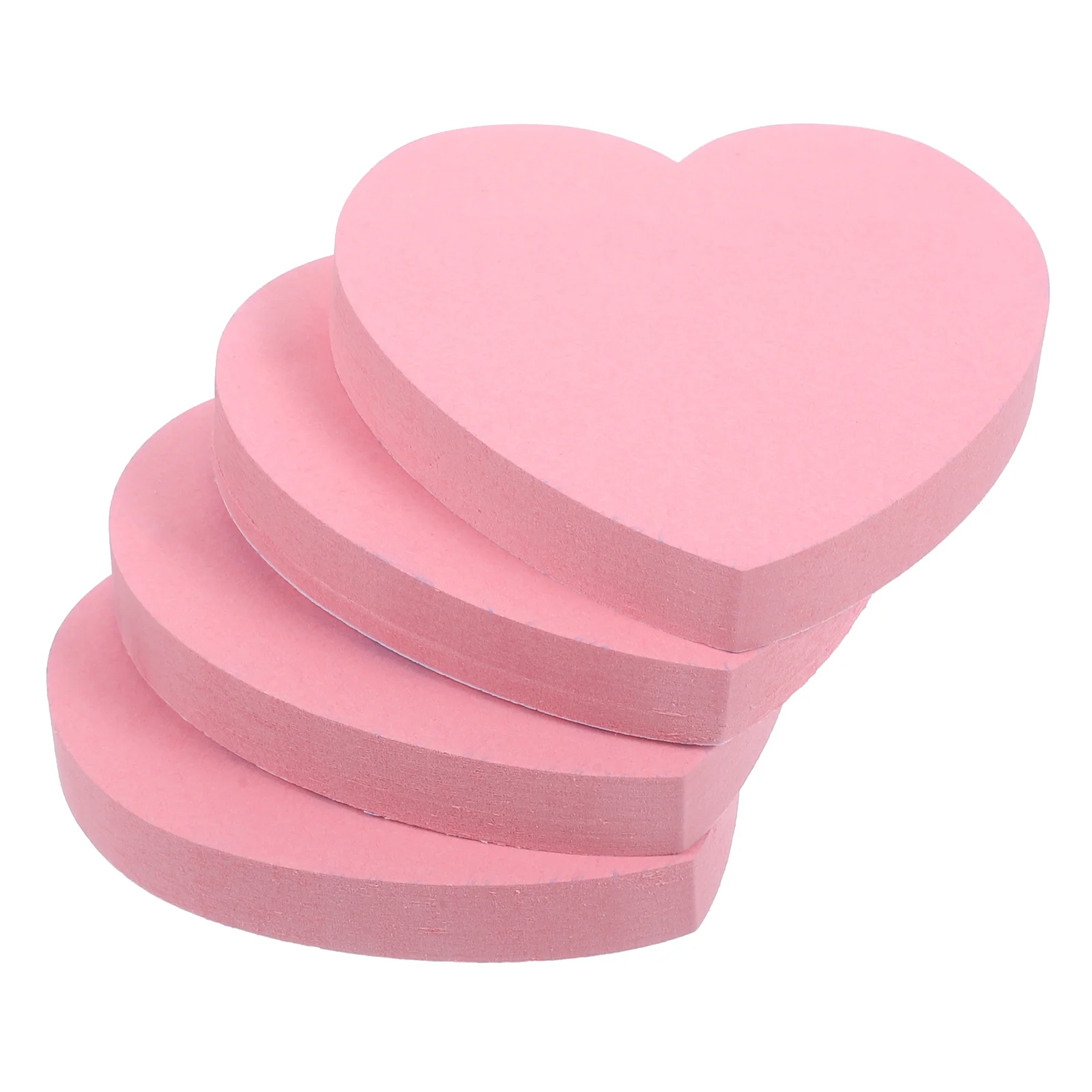 4 Books 400 Pieces Package Pink Love Sticky Notes Heart Shaped Memo Scrapbook Stickers Self-adhesive Pads Times Posted