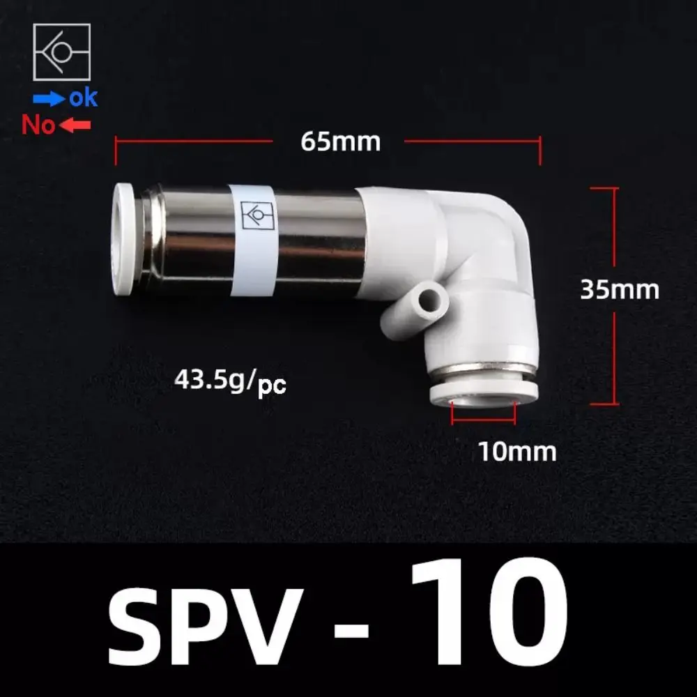 SPV SPU Pneumatic Pipe Control Valve Non-Reversing One Way One-way Valve Quick Plug 4mm 6mm 8mm Pneumatic Pipe Connector