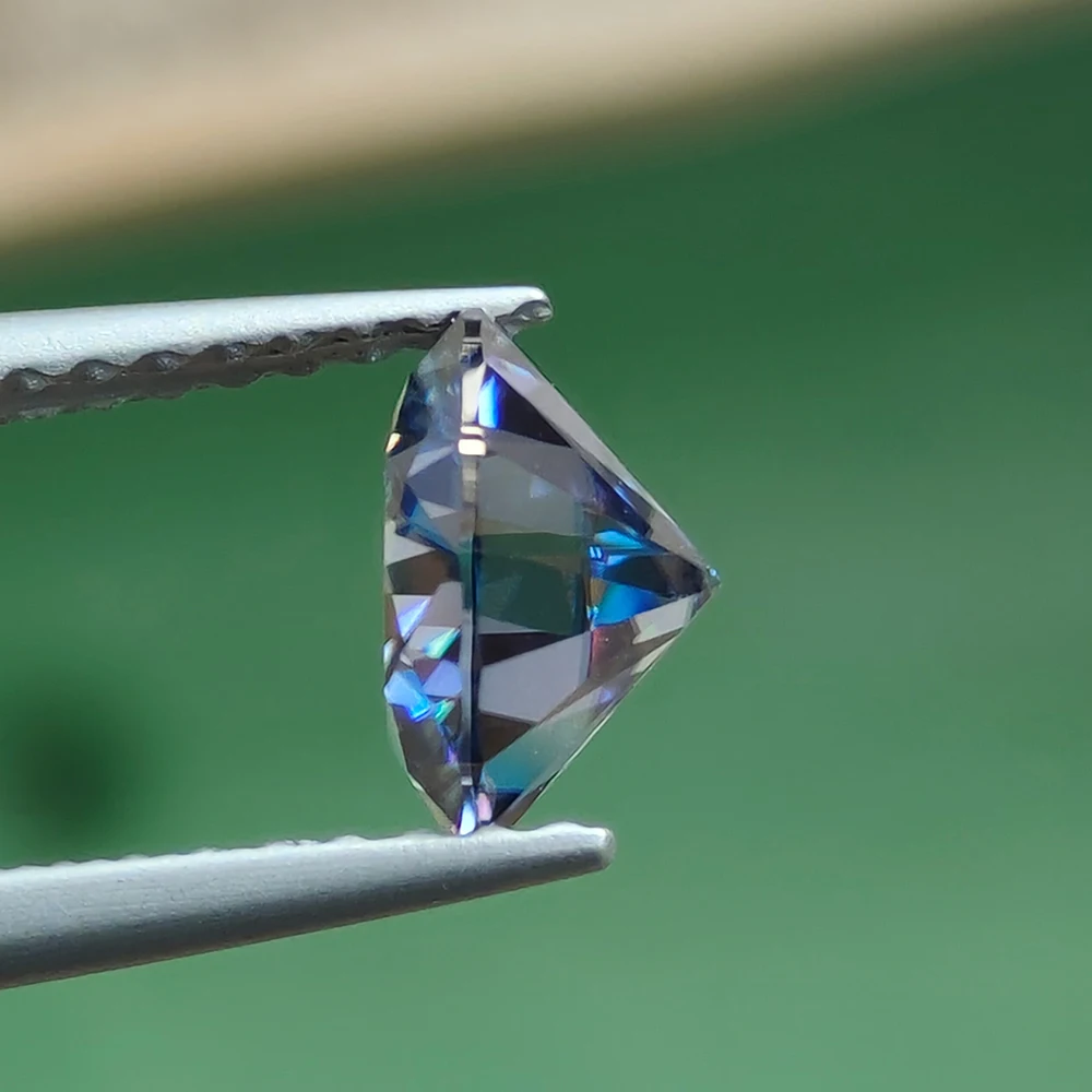 Lab Diamond Moissanite Blue Tones RD Royal Blue/Klein Blue/Aquamarine/Ice Blue Moissanite Stone Pass Diamond Tester with GRA
