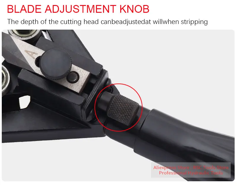 BX-40A Kabelabisolierer, multifunktionales Kabelabisolierwerkzeug BX-40B Kabelabisolierer für 10 kV Kabelabisolierer, Durchmesser 20 bis 40 mm – Detail 6