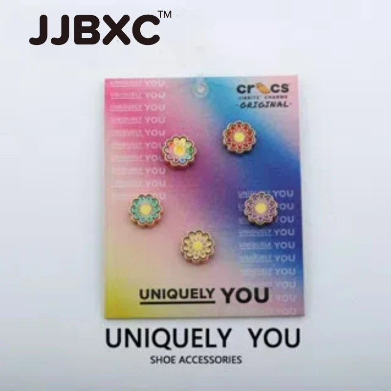 

JJBXC set Shoe Buckle and Accessories (with Cardboard) Metal Color Daisy Series