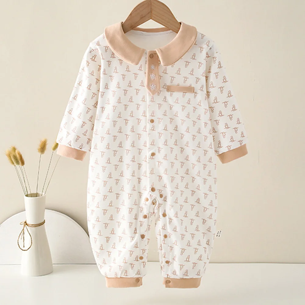 Baby Rompers For Boys Long Sleeve Cotton Spring Autumn Boutique Baby Clothes 0-1 Years Ist Birthday Infant Girl Jumpsuit