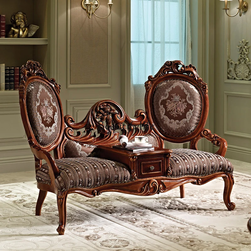 Custom Solid Wood Concubine Home Living Room Sofa Classical High-End Luxury Recliner