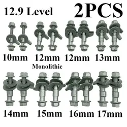 2x 12,9 nivel tornillo Camber tuerca de perno alineación de rueda de coche arco excéntrico herramienta de reparación de ajuste de tornillo 10mm 12mm 13mm 14mm 15mm 16mm