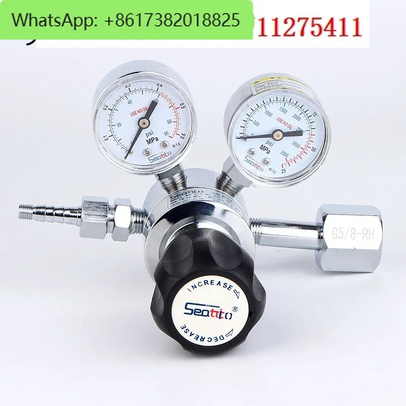 Unipolar pressure reducing valve Oxygen nitrogen helium hydrogen pressure reducing valve reducing gauge pressure gauge