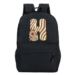 Capybara Alphabet Kawaii Backpack for School Kawaii Anime Cosplay Bag Travel Bag School Student Girl Gift