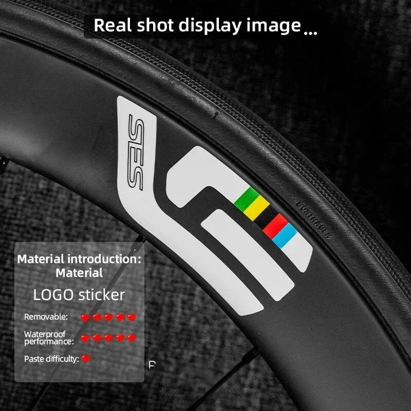

12PCS Stickers Waterproof 2025 Rainbow Bike Stickers Wheel Original Label Change Color Coating Wheel Sticker