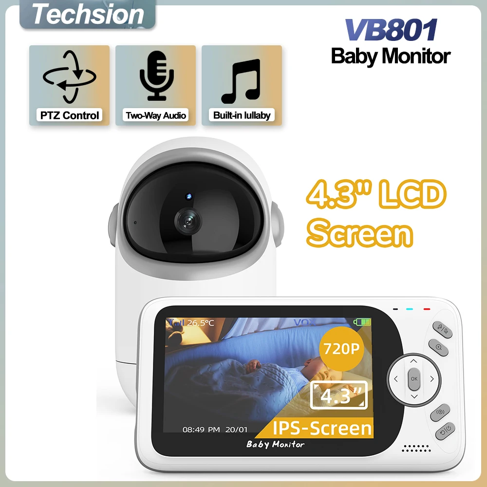 vb801-monitor-de-video-para-bebes-de-43-pulgadas-camara-con-inclinacion-panoramica-y-zoom-3x-audio-bidireccional-vision-nocturna-camara-de-seguridad-inalambrica-24g-para-nineras