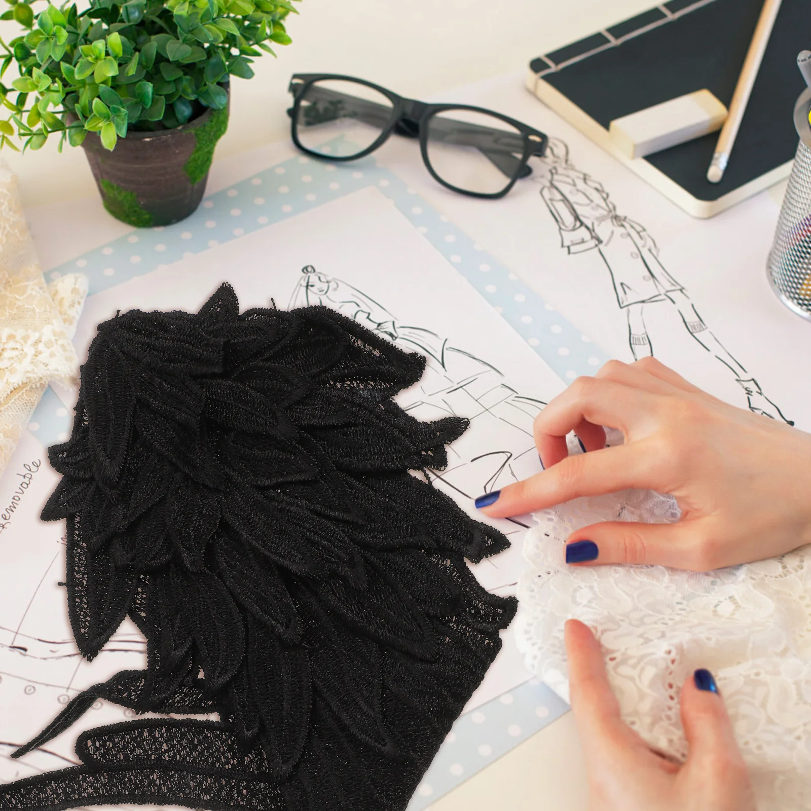 

Angel Wing Embroidered Elegant Clothes Patch Decorative Patches for Sewing Patches For Jackets DIY Clothes Repair