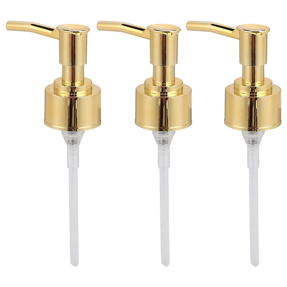 3 PCS ABS Perfume Bottle Pump Gold Silver Universal Threaded Emulsion Dispenser Pump Pressure Pump Practical Soap Dispenser Pump