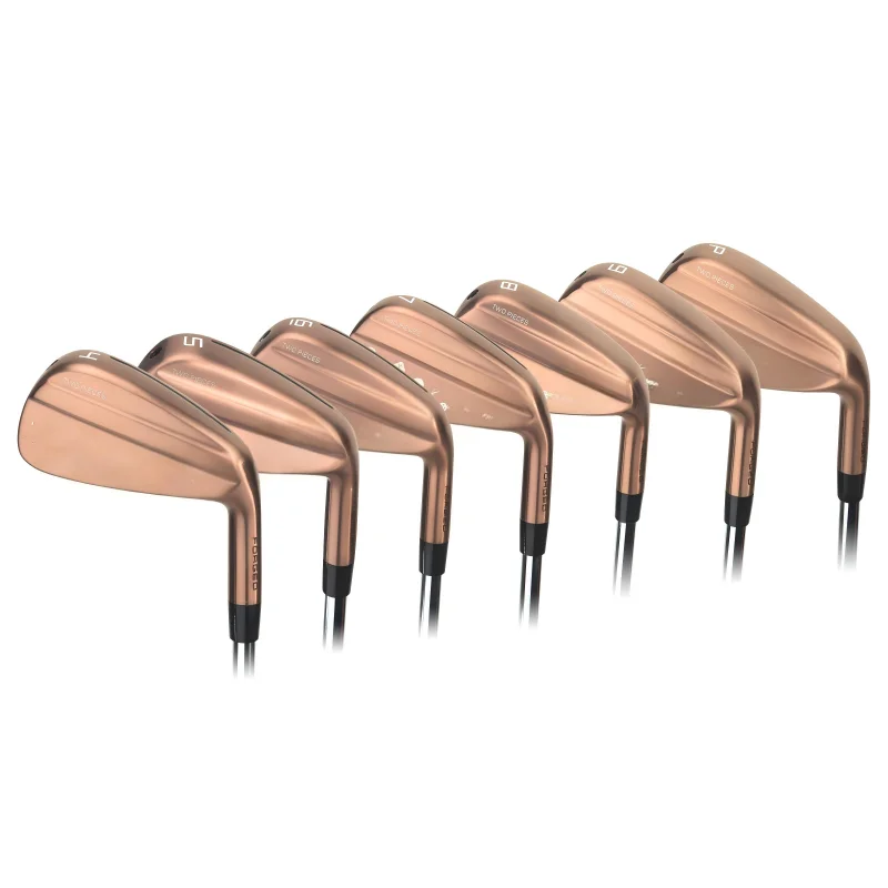 مجموعة حديد نادي الجولف المخصصة لليد اليمنى مع قبضة مطاطية وشعار OEM منقوش برؤوس مكاوي الجولف المخصصة #6