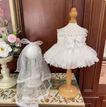 فستان زفاف من الدانتيل الأبيض مع حمالات ، ملابس دمية مصنوعة يدوياً ، زي تنكري ، حفلة كوز ، جميلة ، مثيرة ، 10 من 20 ، أصلية