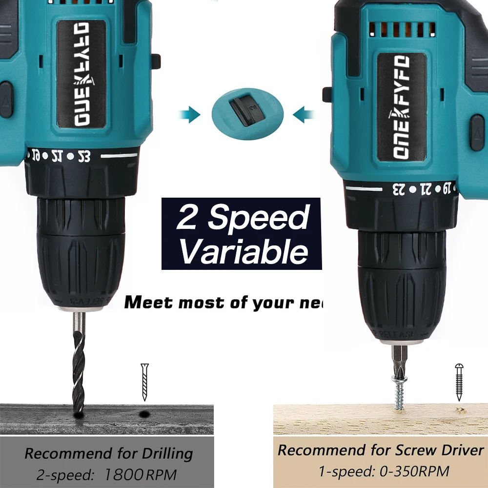 Taladro eléctrico de impacto sin escobillas, destornillador, herramienta eléctrica, recargable, bricolaje, para batería Makita de 18V