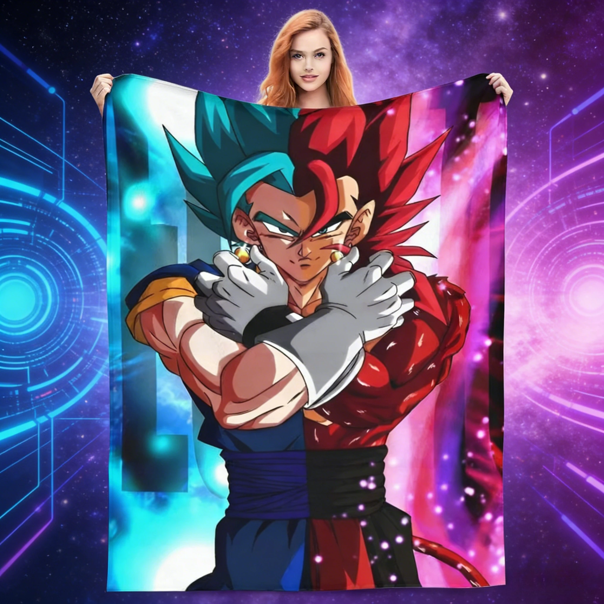Dragon Ball Z Strickdecke aus Flanell, Anime Son Goku, weiche Überwurfdecke für Bett, Schlafzimmer, Steppdecke