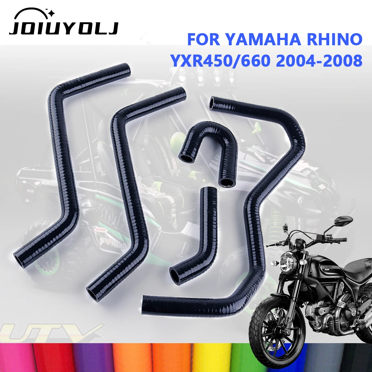 

Для 2004 2005 2006 2007 2008 Yamaha Rhino 660/450 YXR660/YXR450 шланг радиатора, комплект трубок из силиконовой резины
