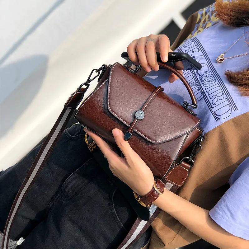 Women\'s Fashion Handbag Small Leather Phone Bag Shoulder Bag Ladies\' Cowhide Leather Purse Messenger Crossbody Bag Versatile