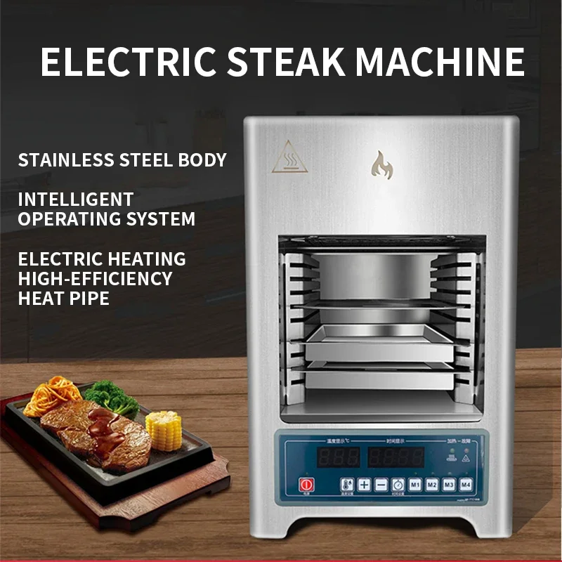 Tablete elétrico para churrasco 2kw, máquina de churrasco pequena doméstica de aço inoxidável 220v grelha de porco e corvino picado