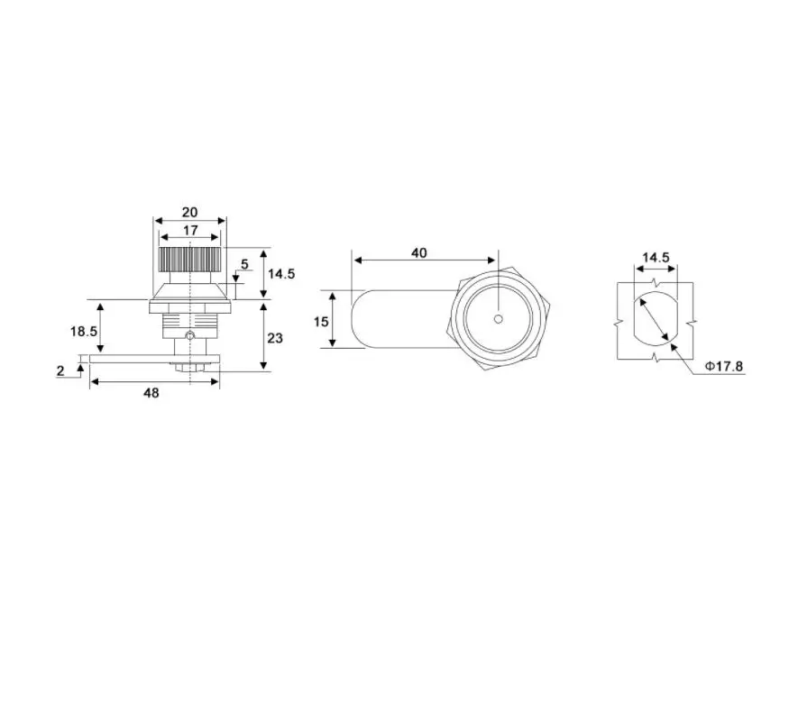 MS403-A Rotary Latch with 90 Degree Turn Push Button for Tool Chests Meter Boxes For Electrical Cabinets 304 SS Silver