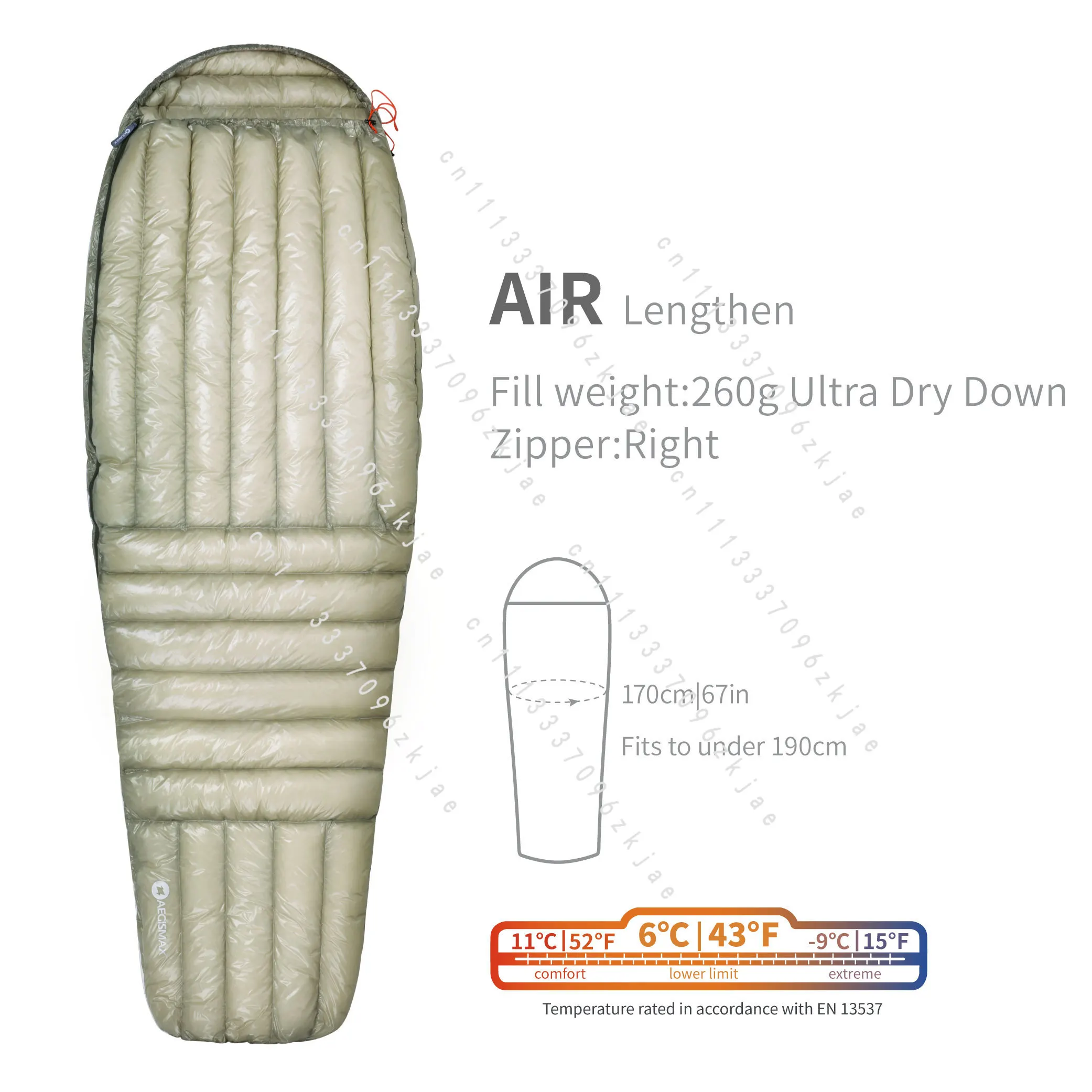 AIR 10D 800FP Ultra Dry Down Sleeping Bag Ultralight Camping Hiking Tourist Outdoor Nylon Bag Duck Down