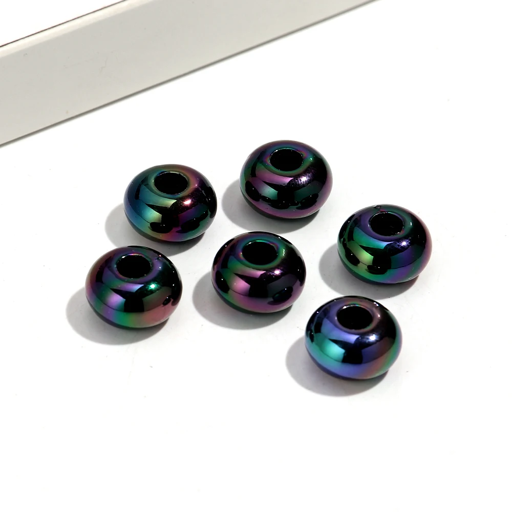 20 stks 14mm AB Effen Kleurrijke Hars Acryl Abacus Losse Spacer Kralen voor Sieraden Maken DIY Armband Ketting Decor accessoires - afbeelding 1