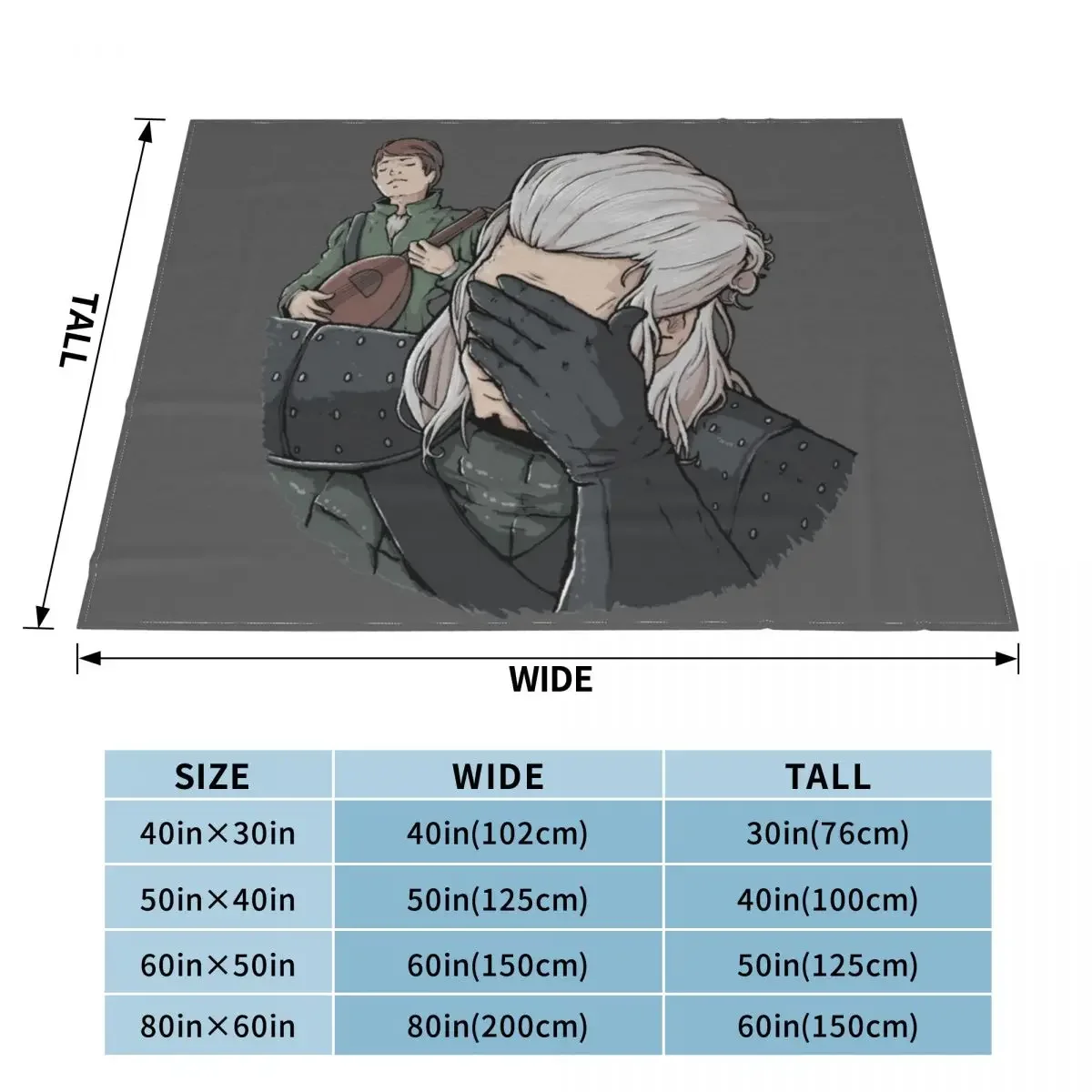 Geralt Face Palm Throw Blanket Moving Sleeping Bag Cute Plaid Stuffeds Blankets