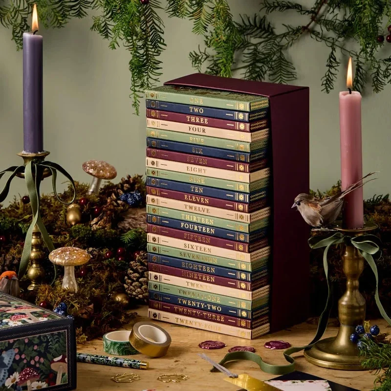 الشتاء الغابات عيد الميلاد العد التنازلي تقويم القدوم 24 يوما القرطاسية تحصيل مجموعة للأطفال والمراهقين عطلة مكتب ديكور #4