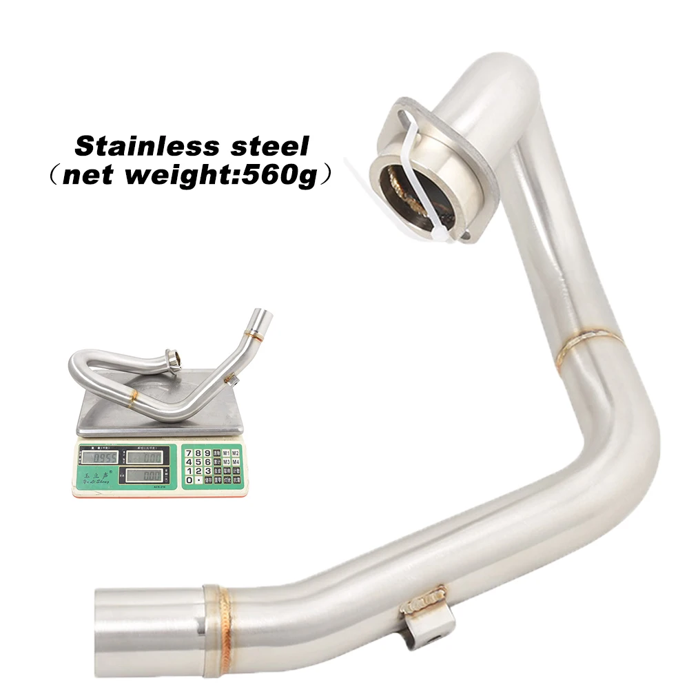 Motorcycle Stainless Steel Exhaust Escape Moto Muffler Tube Front Link Pipe Slip On For Suzuki DRZ400 2000-2024