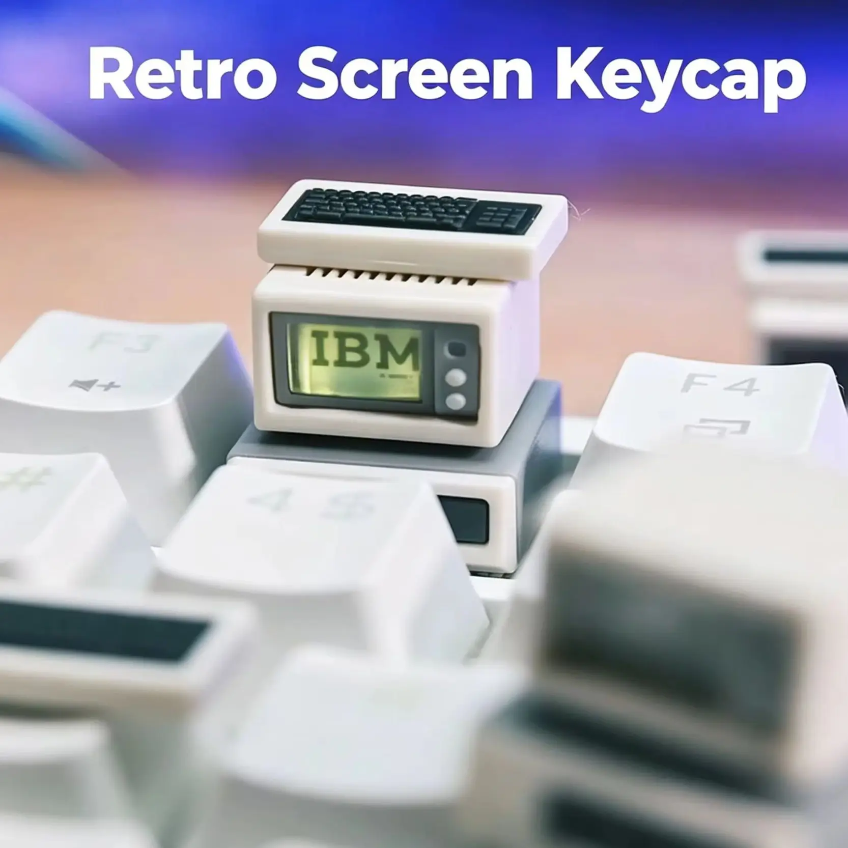 Backlit Retro Computer Keycap Custom Computer Components Keyboard Accessory Novelty Resin ESC Key Cap Gift For Gamers/Friends