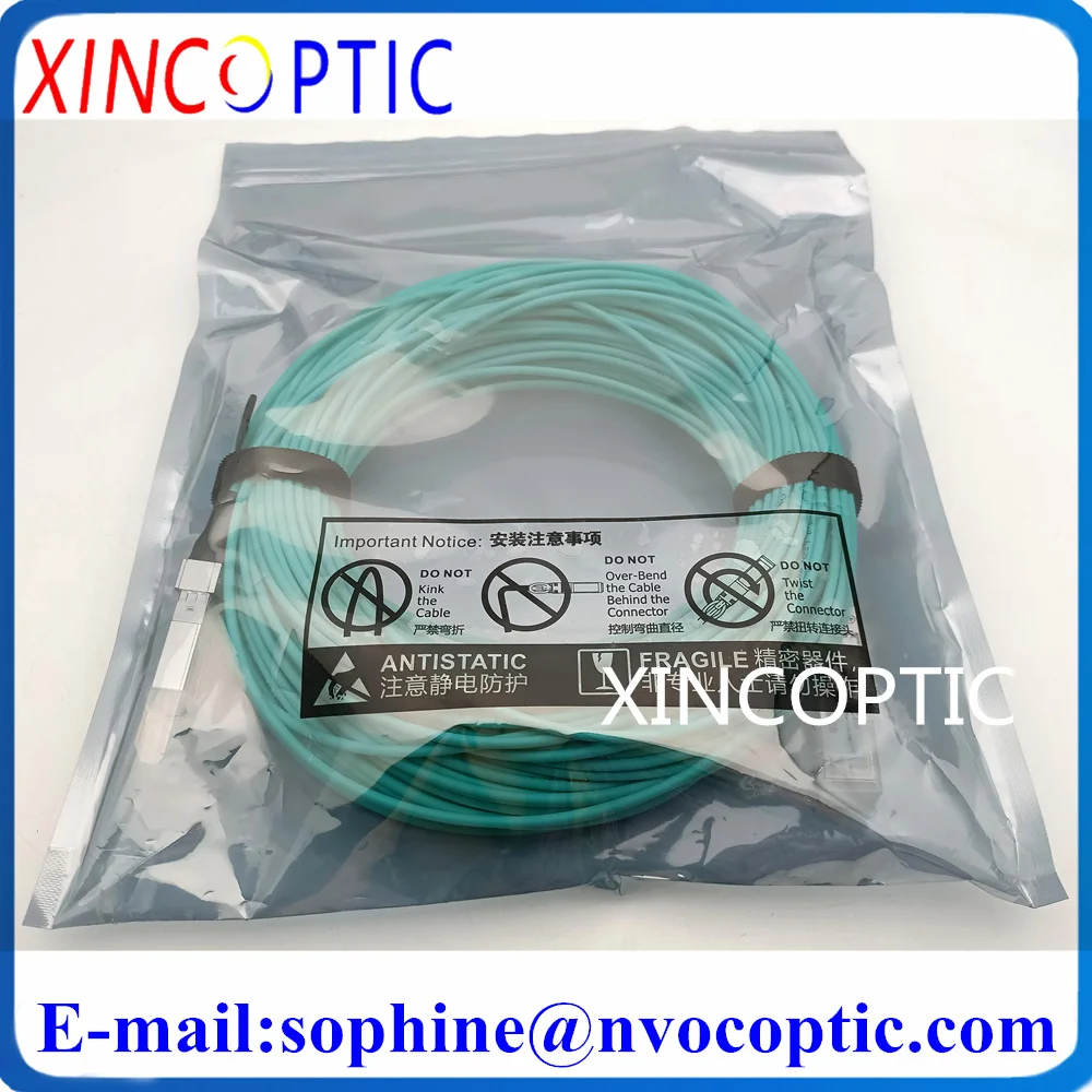 10G SFP+ AOC 50M OM3 Aqua Active Optical Cable Compatible Cisco,HW,MikroTik,Ubiquiti Fiber Switch,10GBASE 50Mts Optic