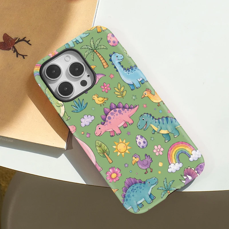 Fcicicase Matte Phone Case For iPhone 17 Air 16 Pro Max 15 14 Plus 13 12 Dinosaur Animals Pattern Magnetic For Magsafe Cover - view 6