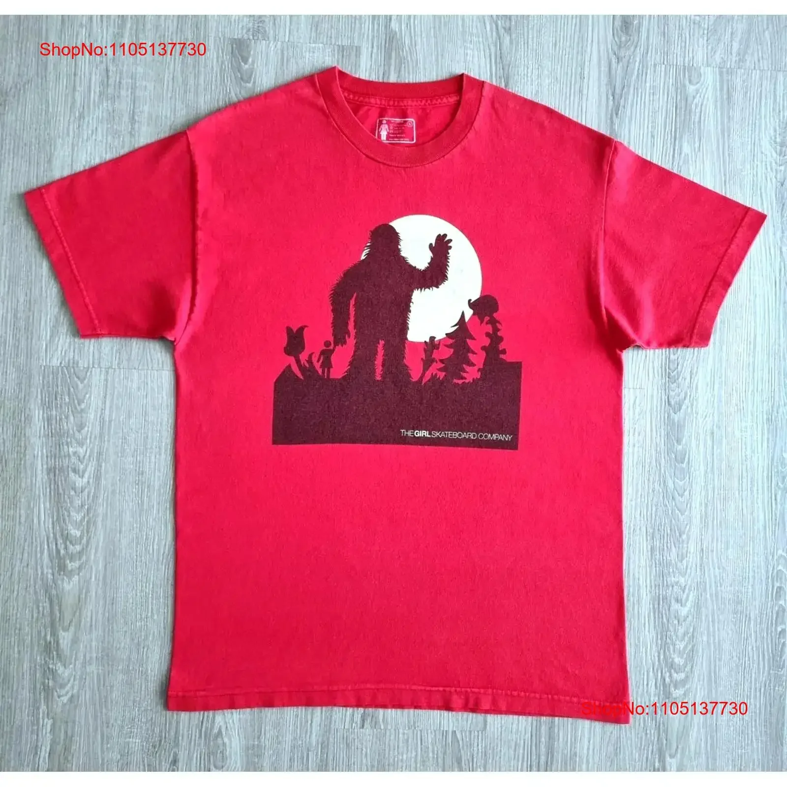 تي شيرت كلاسيكي للفتيات على شكل لوح تزلج L Bigfoot Baker Lakai Birdhouse شوكولاتة تزلج عتيق جرافيك ممتد مغسول للجنسين