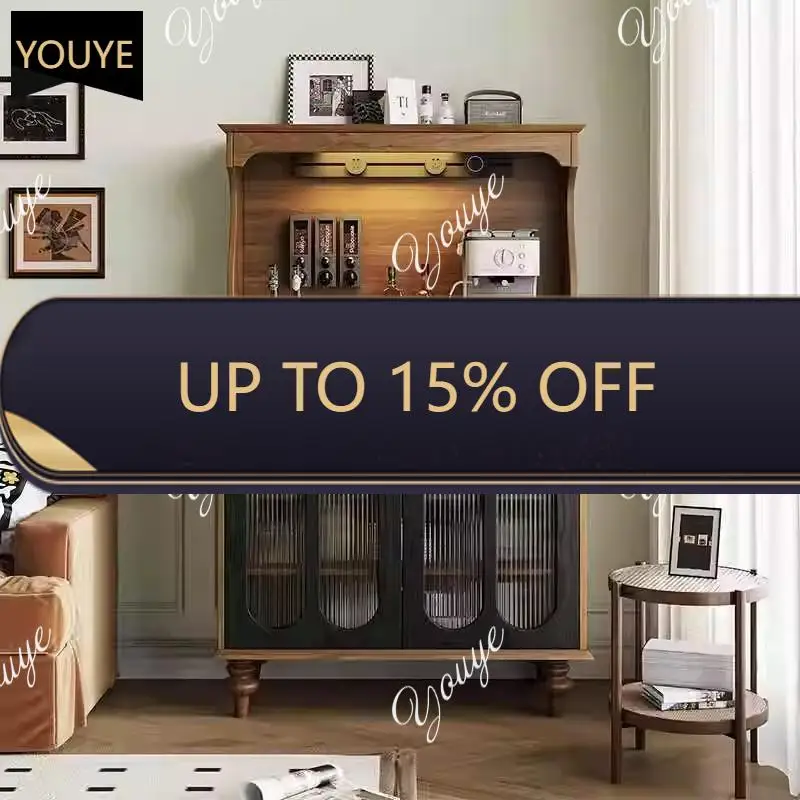 

N63 Medieval style sideboard retro French design living room wall storage solid wood entrance cabinet storage decoration