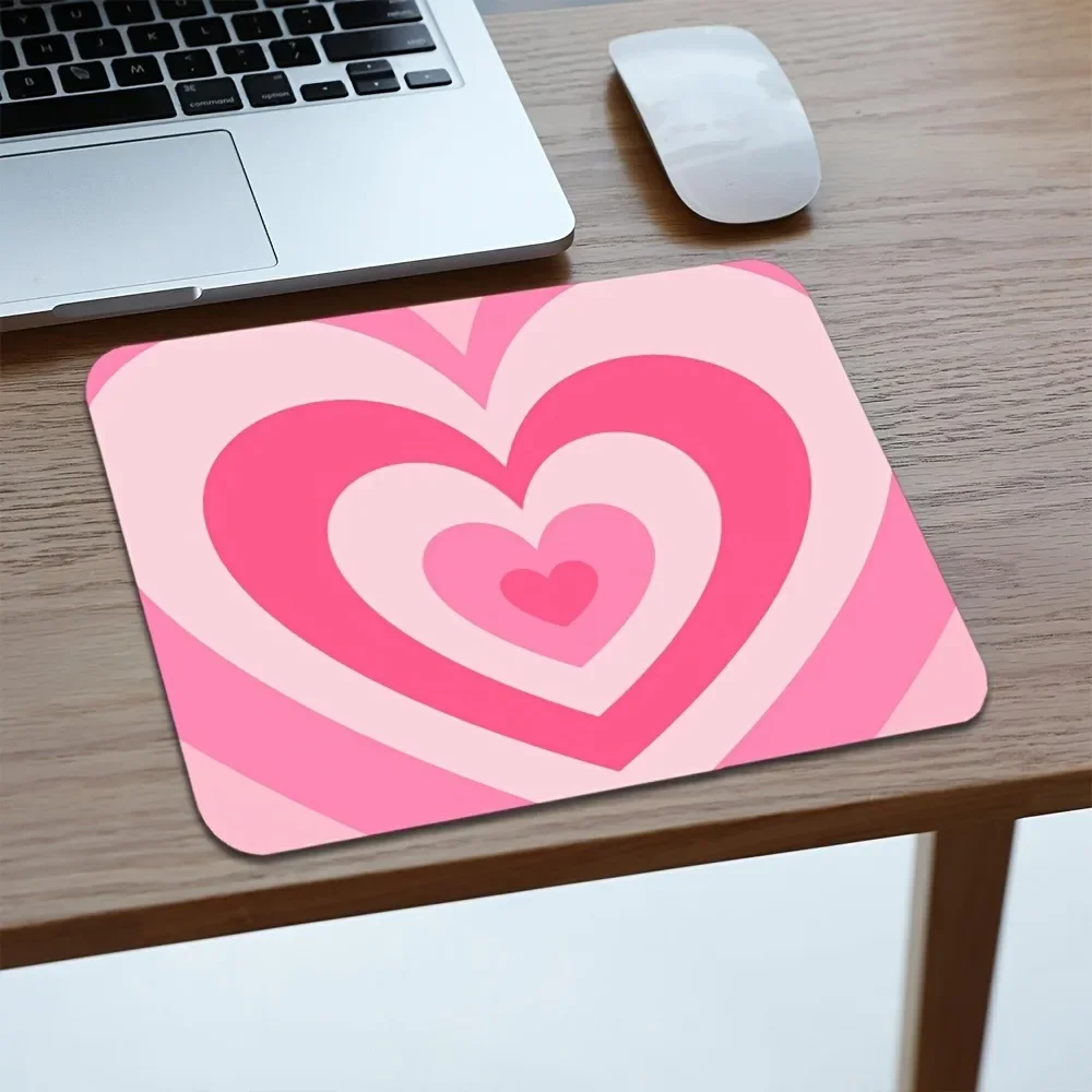 CIFBUY Heart Mouse Pad Waterproof Non-Slip Gaming Keyboard Mat Office Desk Pad Durable Computer Mousepad Vintage Decor