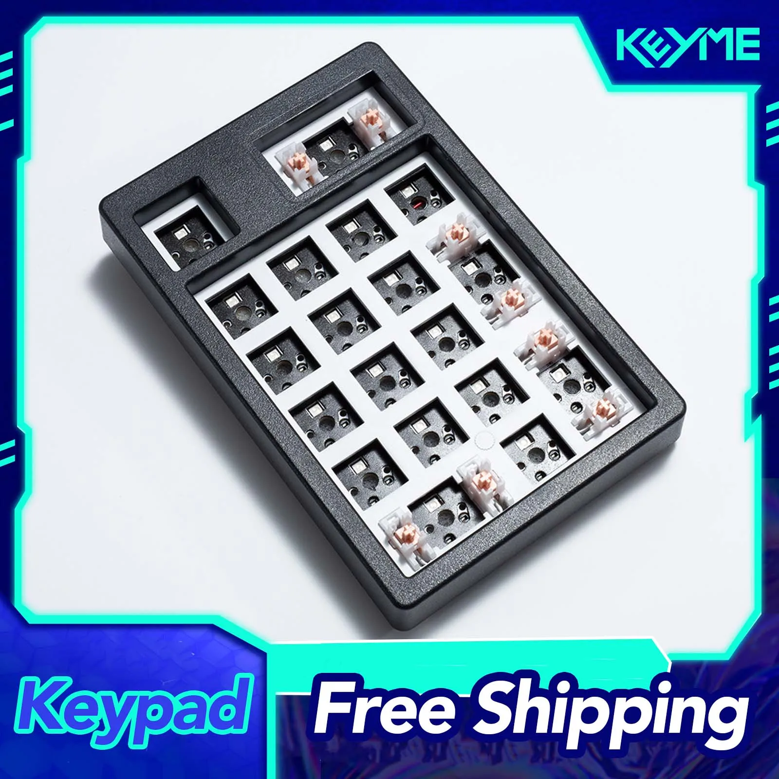 

Комплект беспроводной клавиатуры с тремя режимами, 19 клавиш, RGB, с возможностью горячей замены, аккумулятор 2000 мАч, настраиваемая клавиатура, аксессуары для ПК, подарки для геймеров