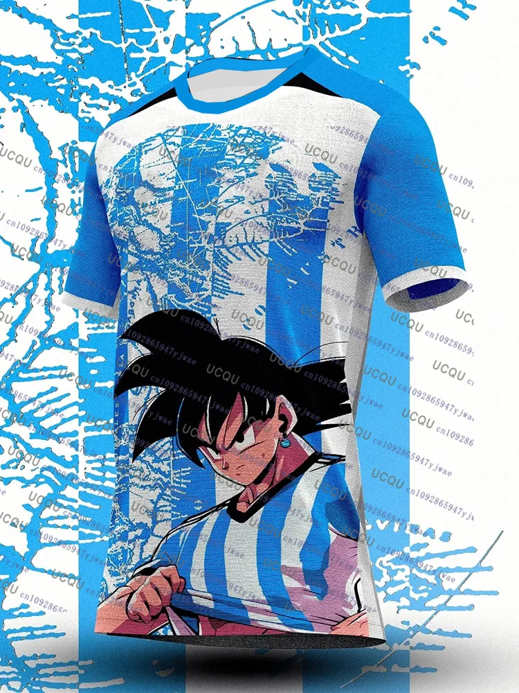 

Dragon Ball Aniime Goku No.9 Футбольная футболка Летняя 3D одежда Мужские топы с короткими рукавами Y2K High Street Fashion Bandai Косплей Футболка