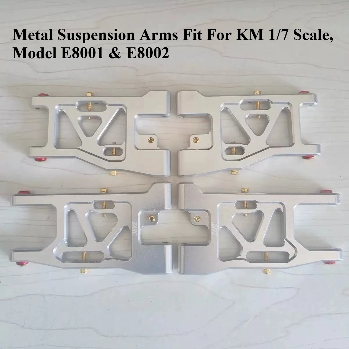 1/7 RC Rally Car Custom Metal Suspension Arm E8001 E8002 Reinforced Set For KM Offroad Racing Vehicle Performance Tuning Parts