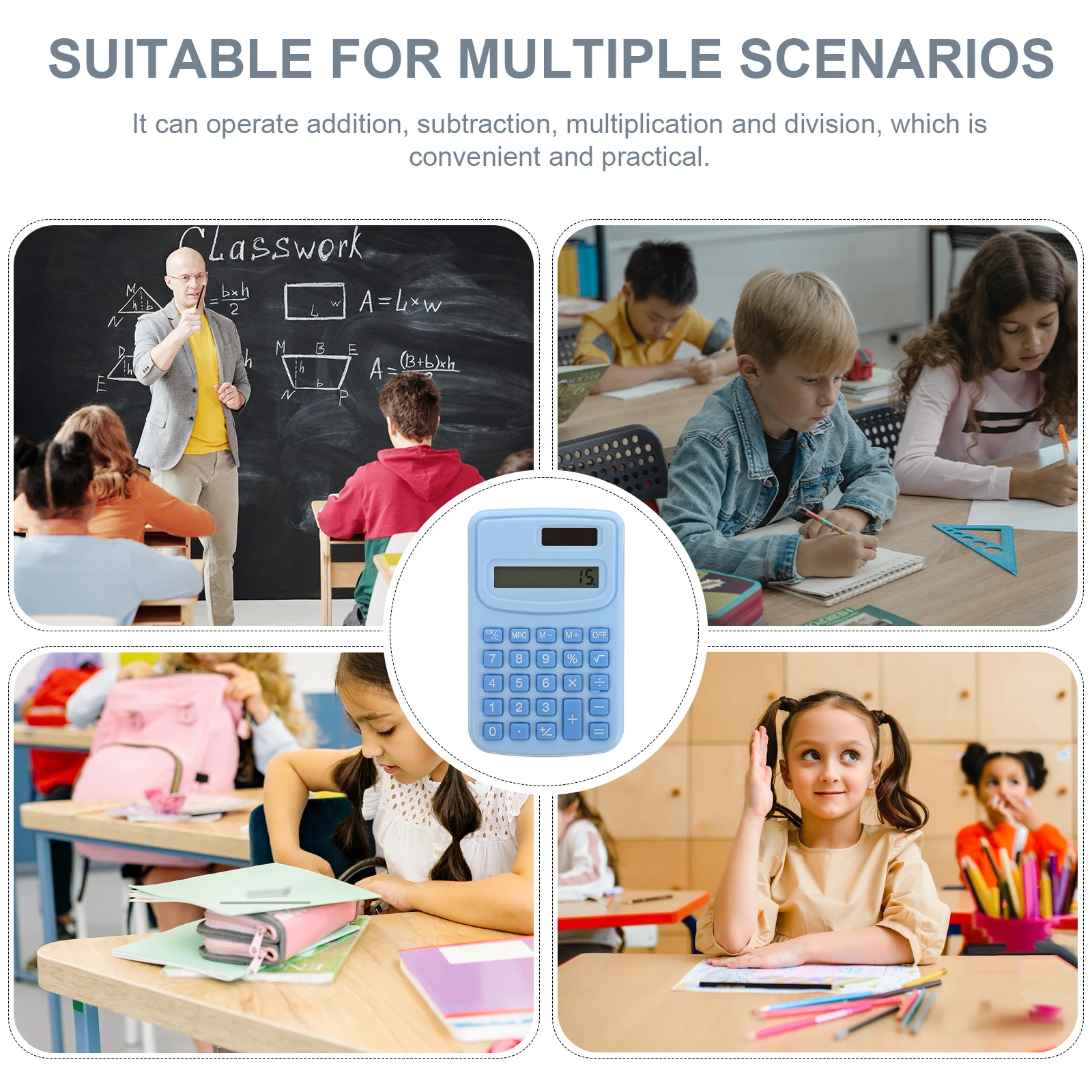 

Portable Small for Students Handheld Basic Office Calculator Cartoon Student Calculator Perfect for Office Vibrant