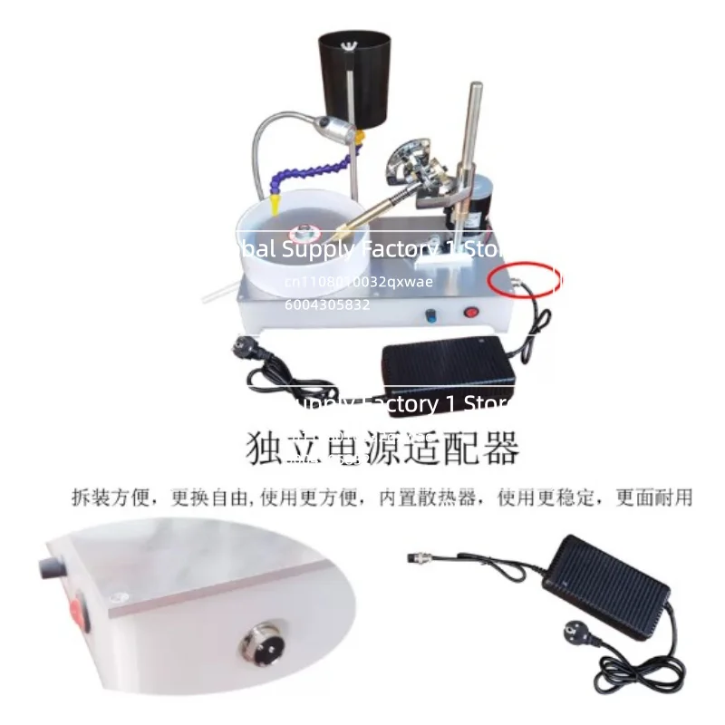 Precision Gemstone Polishing Machine Jewelry Stone Grinding Faceting Machine DC Variable Speed Gem Cutter Angle Grinding Tool