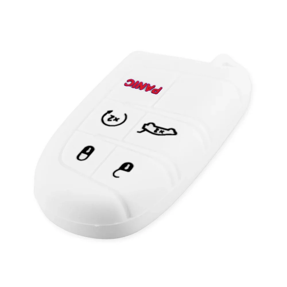 KEYYOU 10x For JEEP Grand Cherokee Renegade Dodge JCUV Journey Chrysler 300C Remote Fob Auto Key Case Silicone Car Key Cover image 6