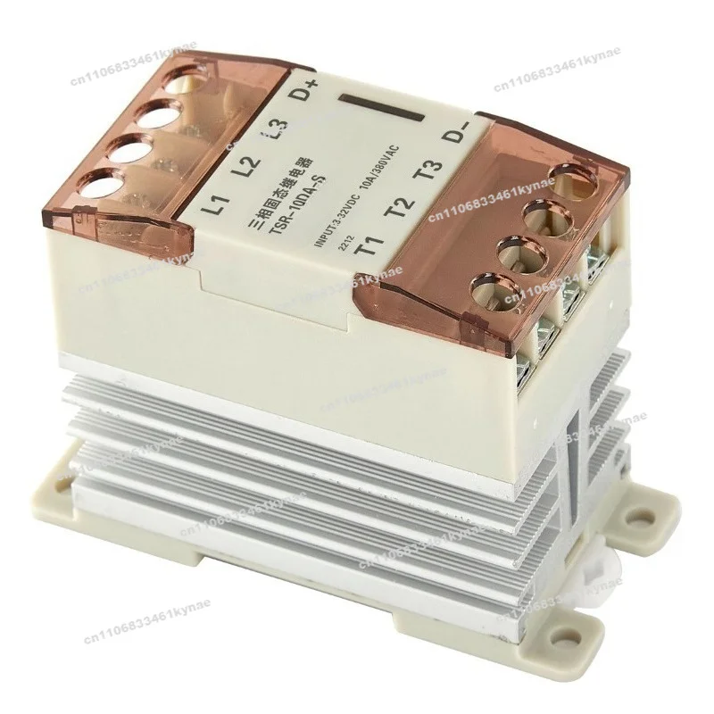 Three-phase Solid State Relay with Radiator Snap Rail Mounting TSR-10DA-S25A40A