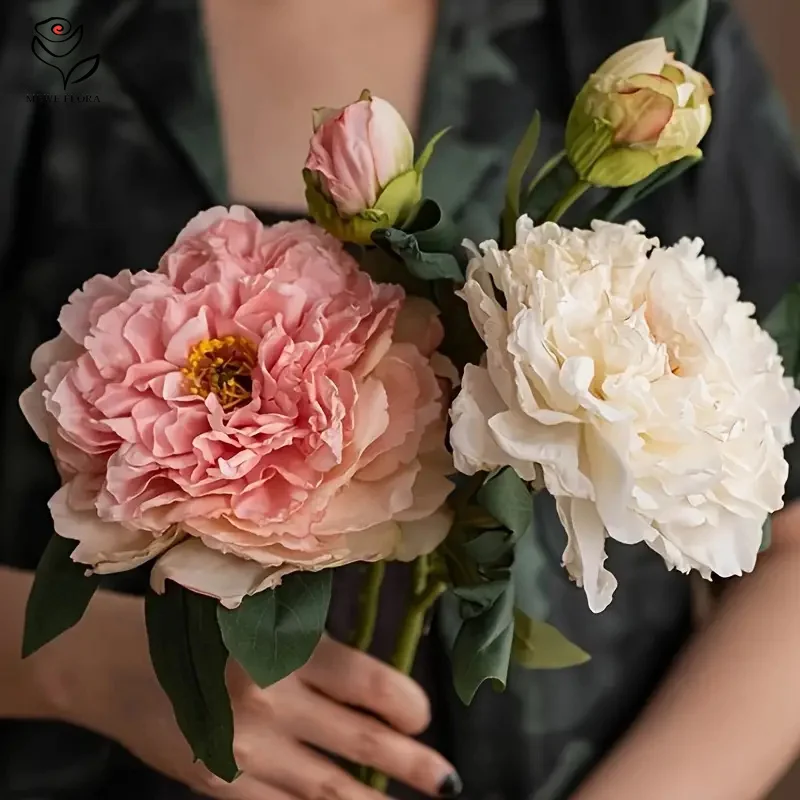 

1pcs Peony Artificial Flowers Silk Rose Fake Flower Wedding Party Events Decoration Elegant Peony Simulation Plants Home Decor