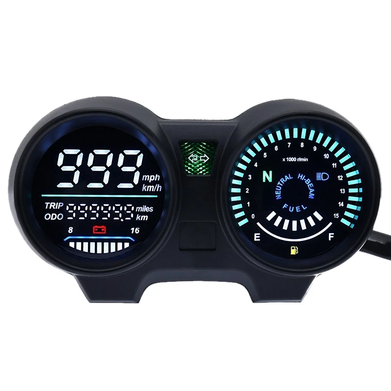 Motorcycle LED Digital Dashboard Motorcycle RPM Meter Electronics Speedometer For Brazil TITAN 150 Honda CG150 Fan150