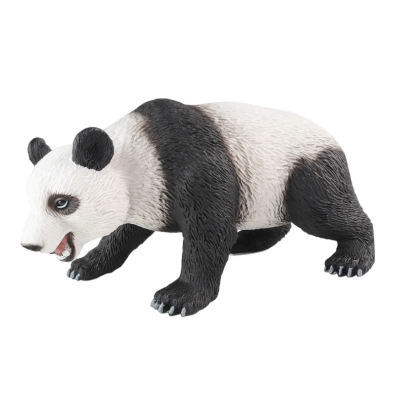 

Handmade Painted Panda and Baby Figurine Realistic Wild Animals Kingdom Toy Craft Supplies for Children Student