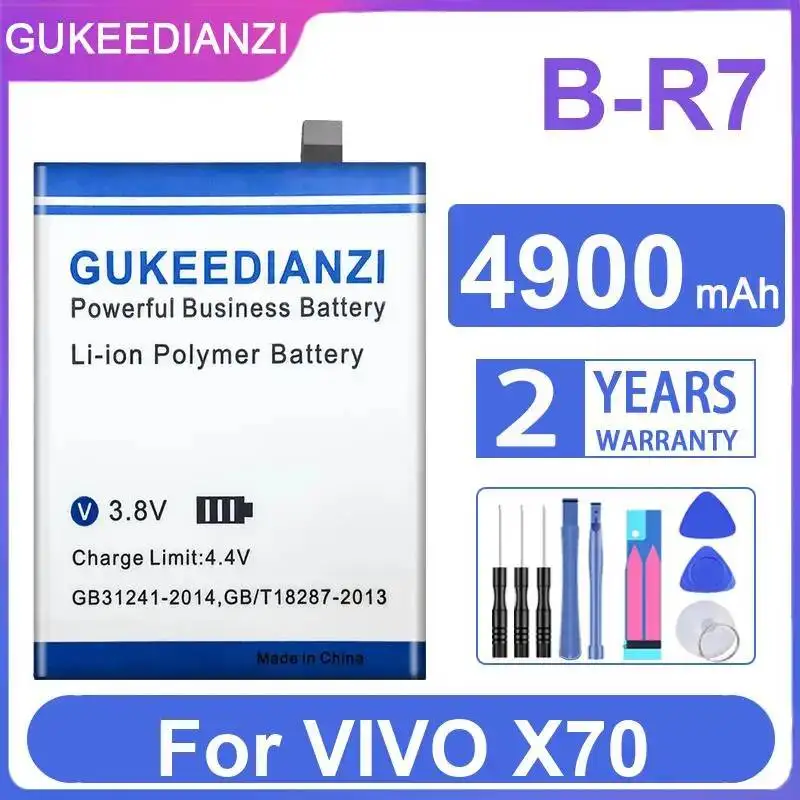 

Долговечный аккумулятор для мобильного телефона B-R7 емкостью 4900 мАч с быстрой зарядкой для Vivo X70