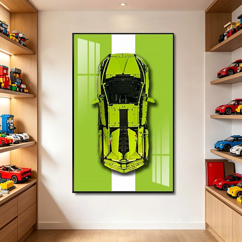 Display Wallboard with Frame Suitable for LEGO 42115 lego technic fkp 37 building block car lego 42115f1 Wall Mount holder