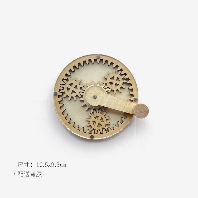 DIY Montessori Busy Board Accessory Early Education Wooden Gold Hourglass Gear Combination Skidway Puzzle Toy for Children Gifts