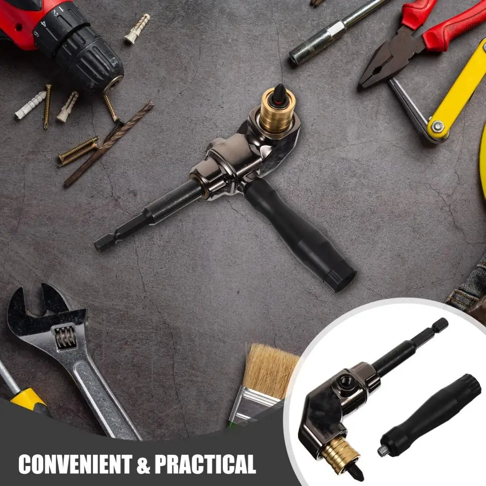 

90 Degree Rotation Electric Drill Corner Device Quick Change Holder Flexible Bit Holder Screwdriver Direction Changer