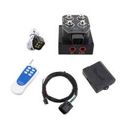 One Key Lift Air Ride Suspension Kit 12v Solenoid Valve Manifold Valve with 10M Range Wireless Remote Controller 0-200psi