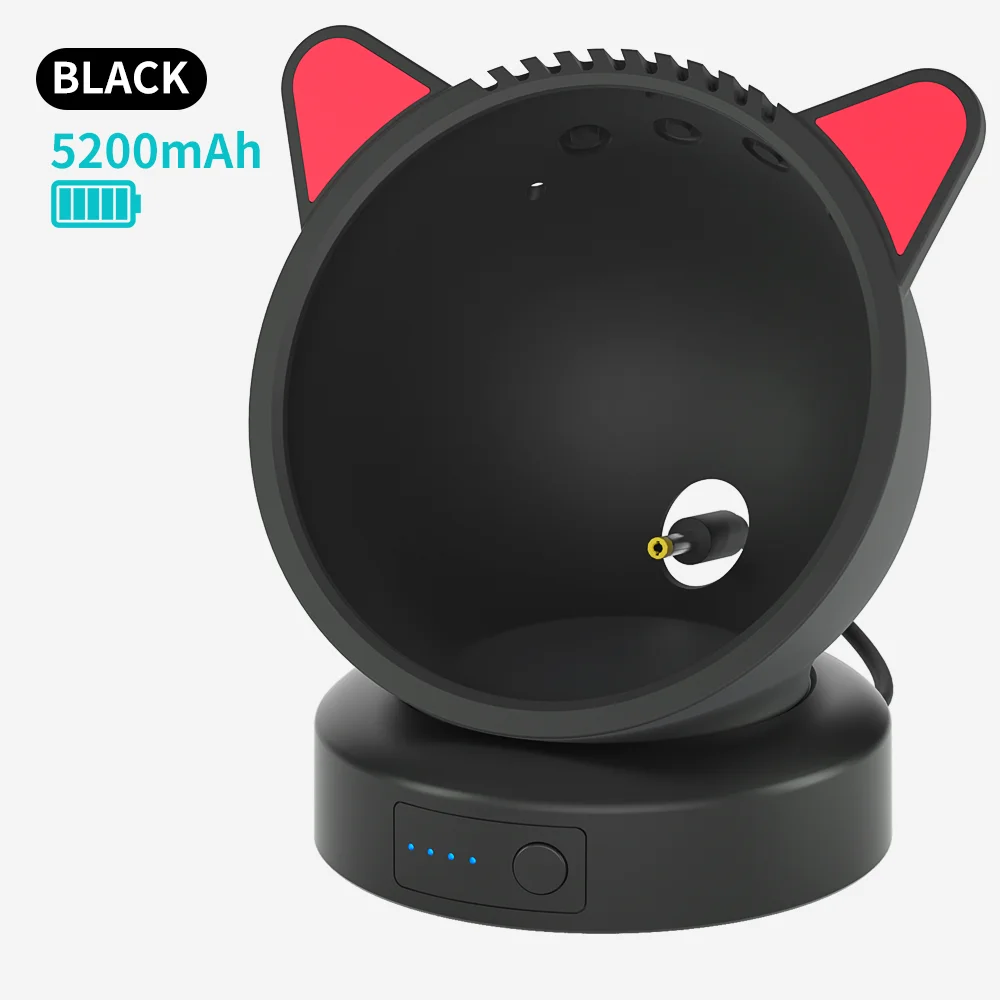 Echo pop用バッテリーベース,ポータブル充電式バッテリー,シリコン保護